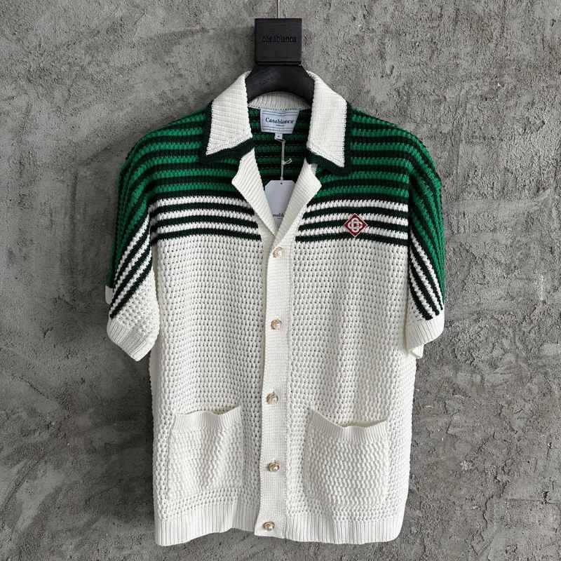 Camiseta Casablanca Crochê Branco e Verde