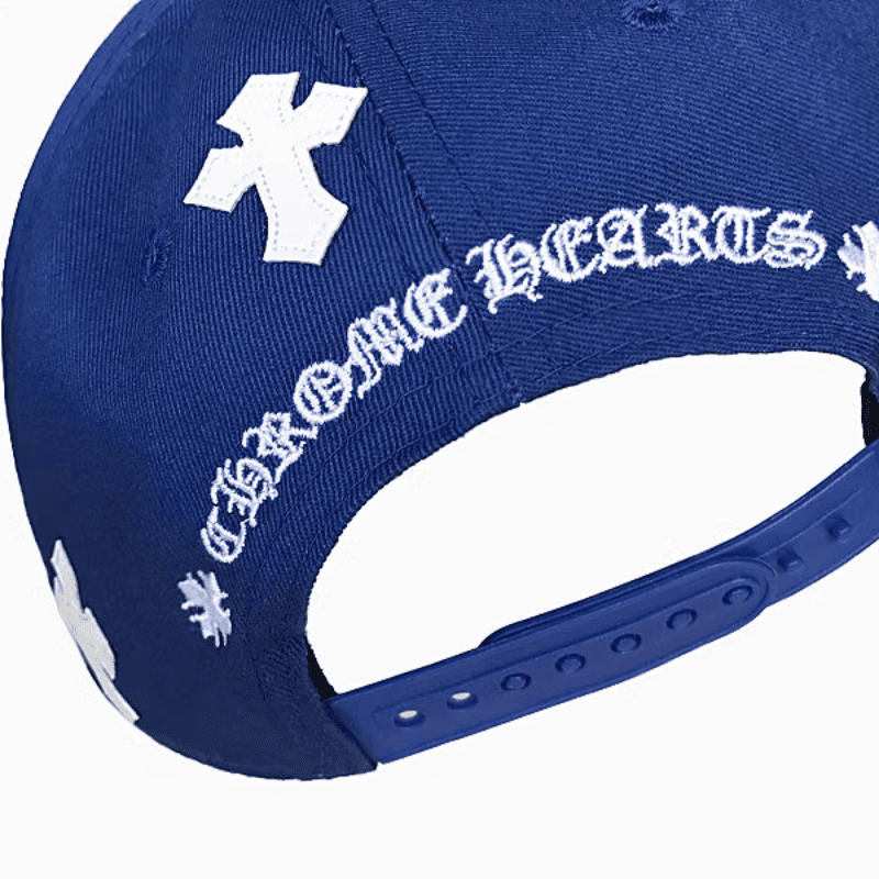 Boné Chrome Hearts Cross Patch Azul