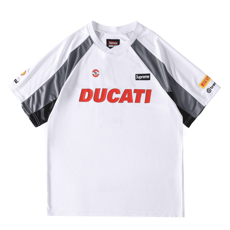 Camiseta Supreme x Ducati Soccer Jersey Branca