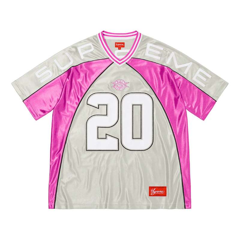 Camiseta Supreme Paneled Jersey Silver