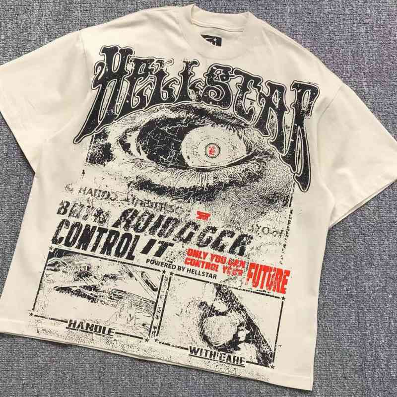 Camiseta Hellstar Crewneck Vintage Cream