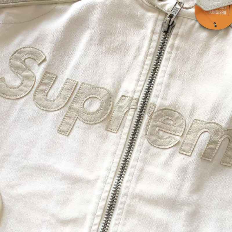 Jaqueta Supreme x Vanson Leathers Cordura White Cream
