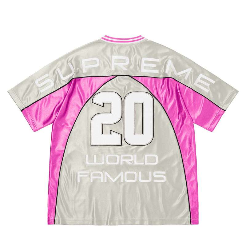 Camiseta Supreme Paneled Jersey Silver