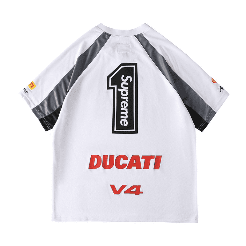 Camiseta Supreme x Ducati Soccer Jersey Branca