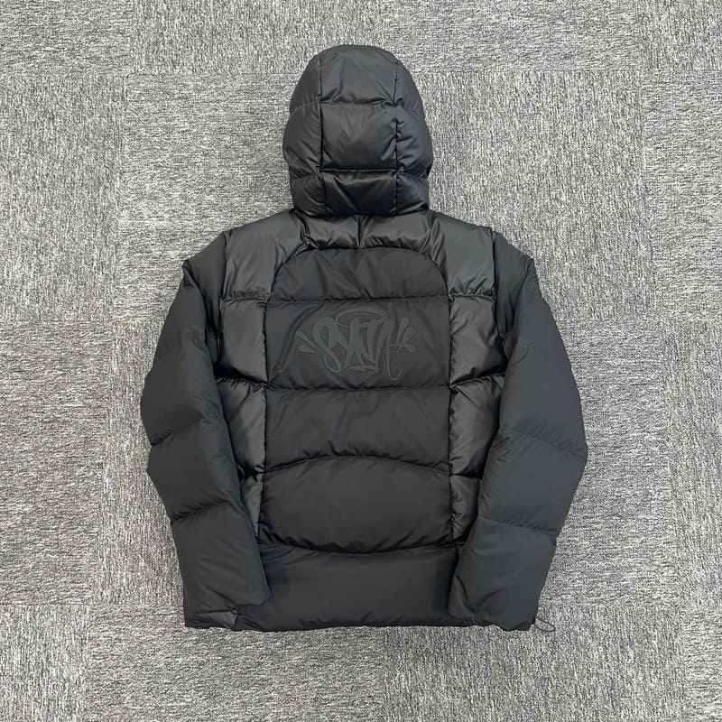 Jaqueta Puffer Synaworld Logo Wave Preta