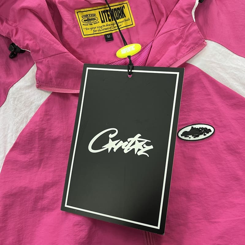 Jaqueta Corta Vento Corteiz Rosa Branco