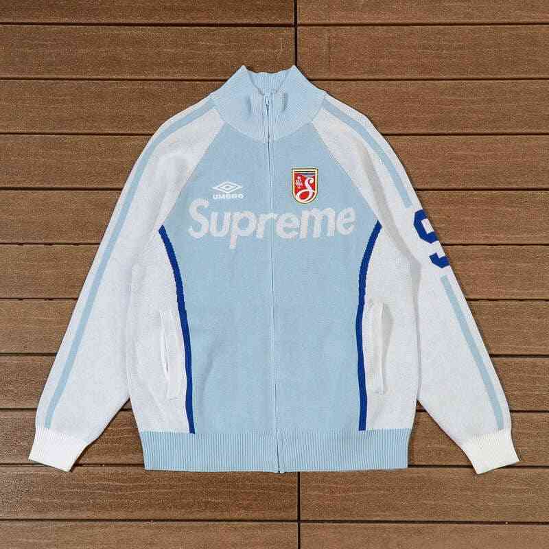 Conjunto Supreme x Umbro Zip Up Light Blue