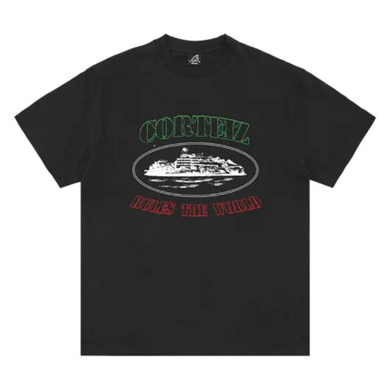 Camiseta Corteiz Og Alcatraz Itália Preta