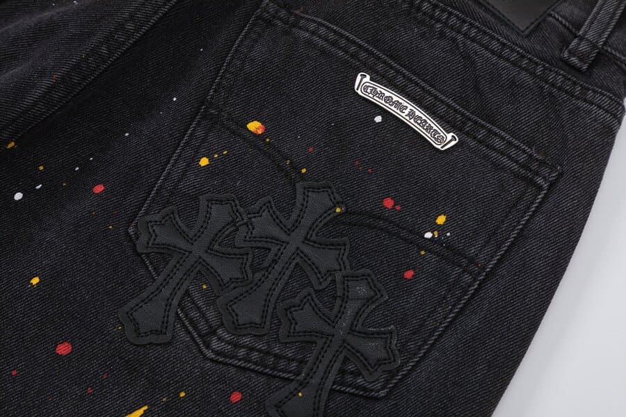 Bermuda Chrome Hearts Balck Cross Jeans