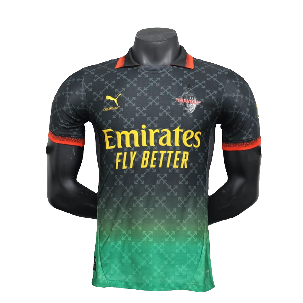 Camisa AC Milan 25/26 Edição Comemorativa - Preto - Versão Jogador