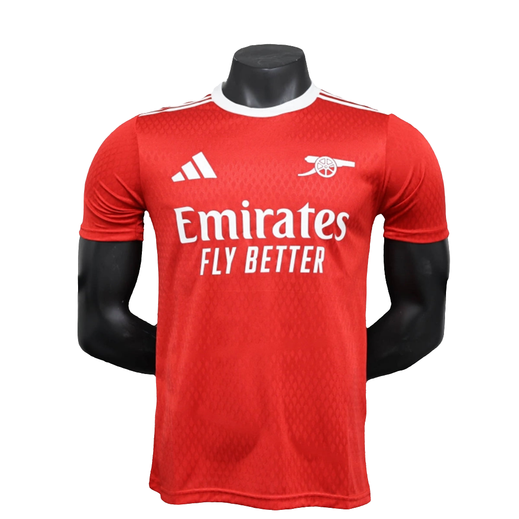 Camisa Arsenal 25/26 Pré-Jogo - Vermelho - Versão Jogador