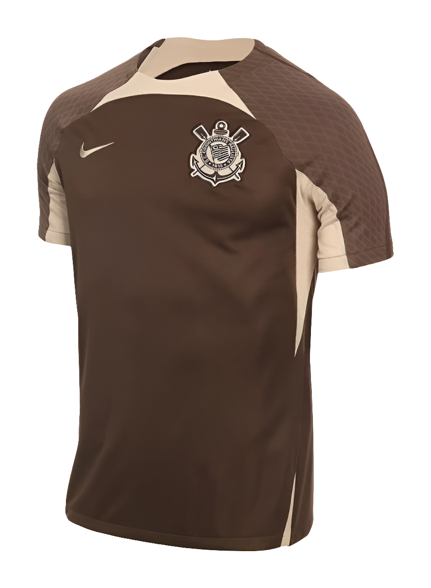 Camisa Corinthians 24/25 Treino - Marrom - Versão Torcedor