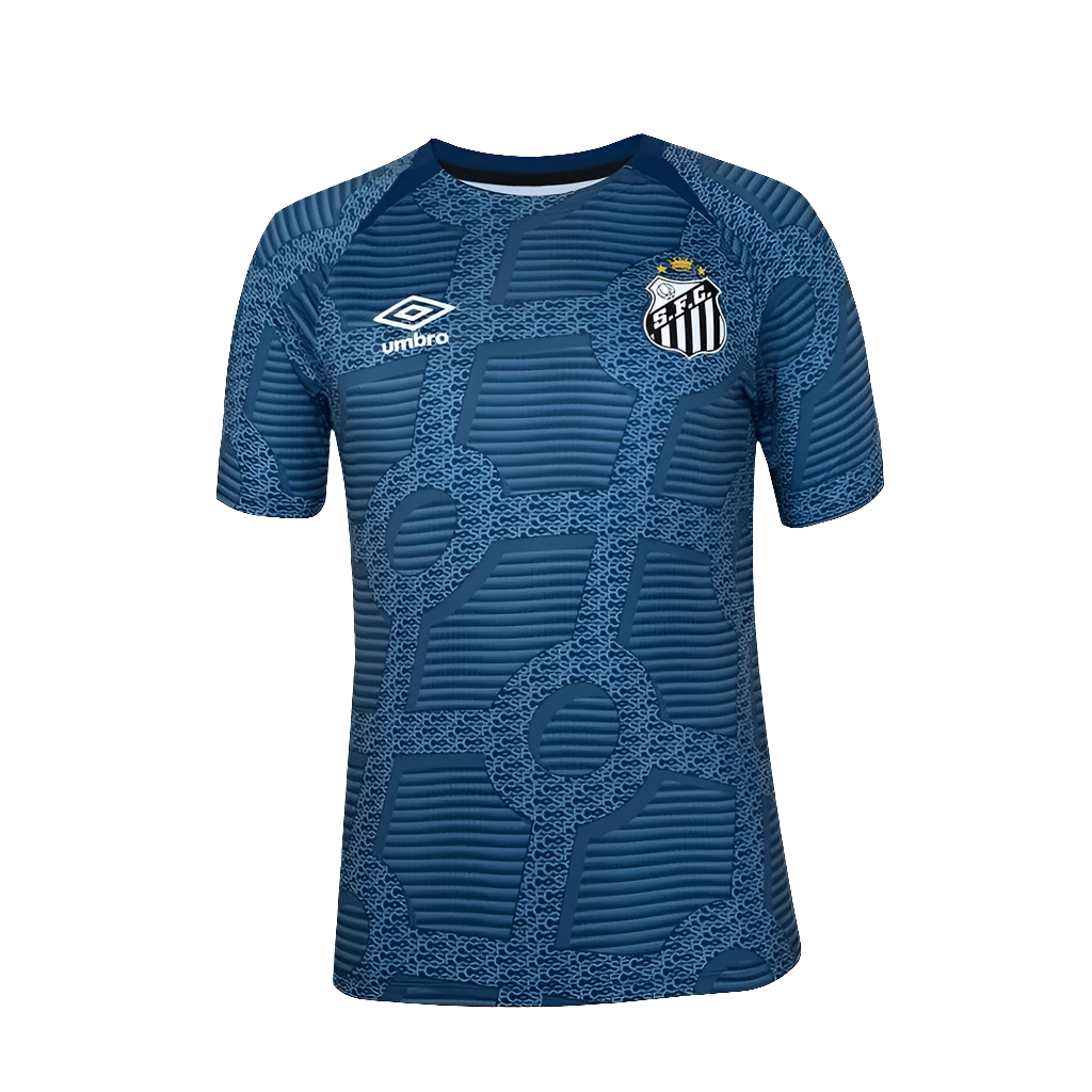 Camisa Santos 24/25 Pré-Jogo - Azul - Versão Torcedor