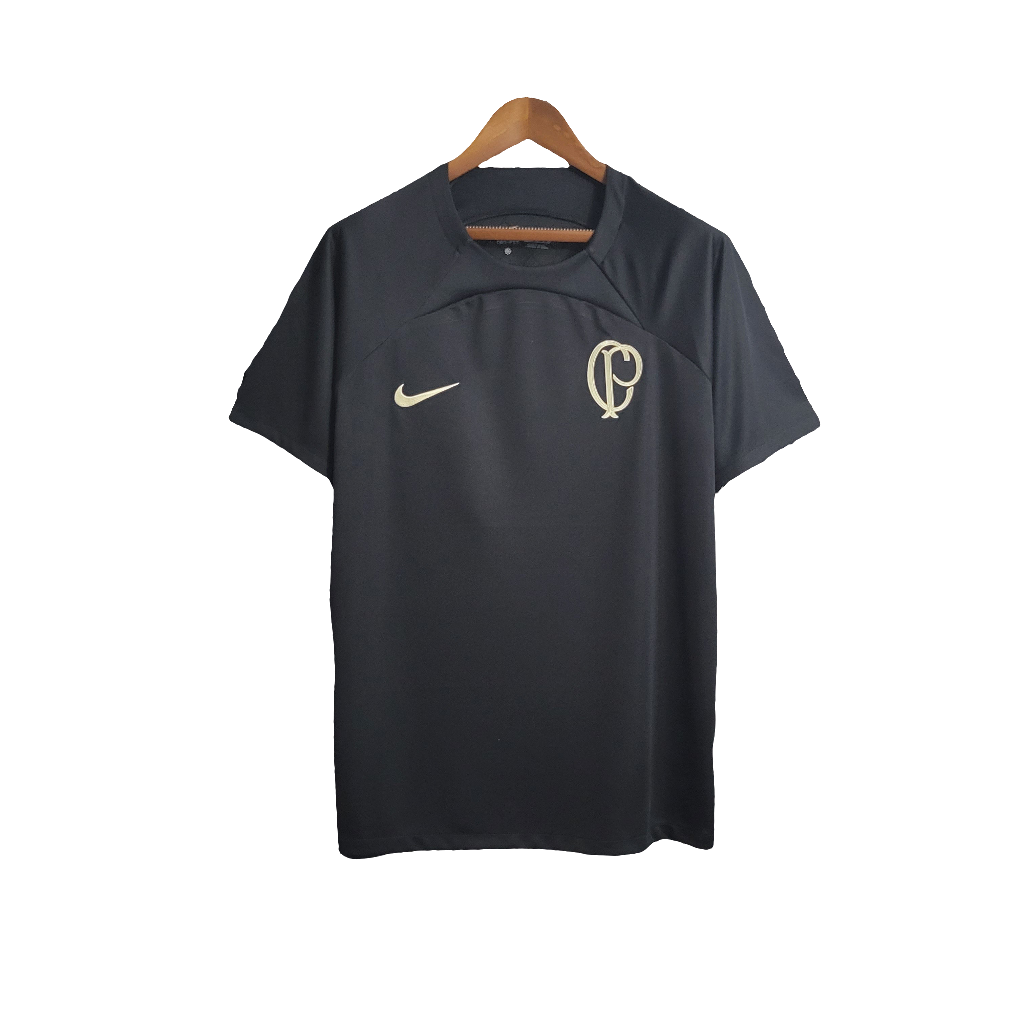 Camisa Corinthians 22/23 Treino - Preto - Versão Torcedor