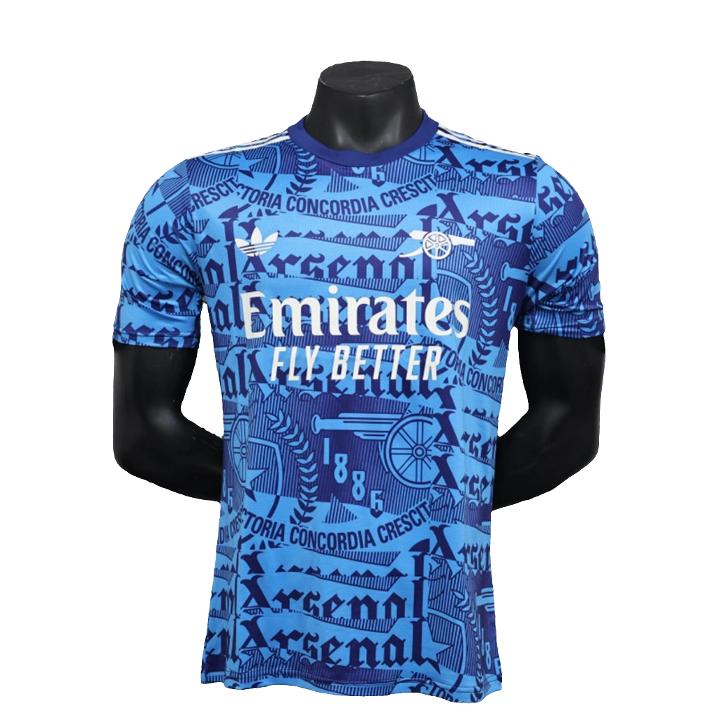 Camisa Arsenal 25/26 Pré-Jogo - Azul - Versão Jogador