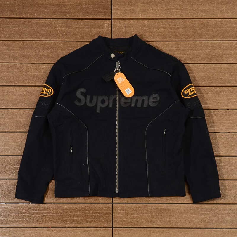 Jaqueta Supreme x Vanson Leathers Cordura Black
