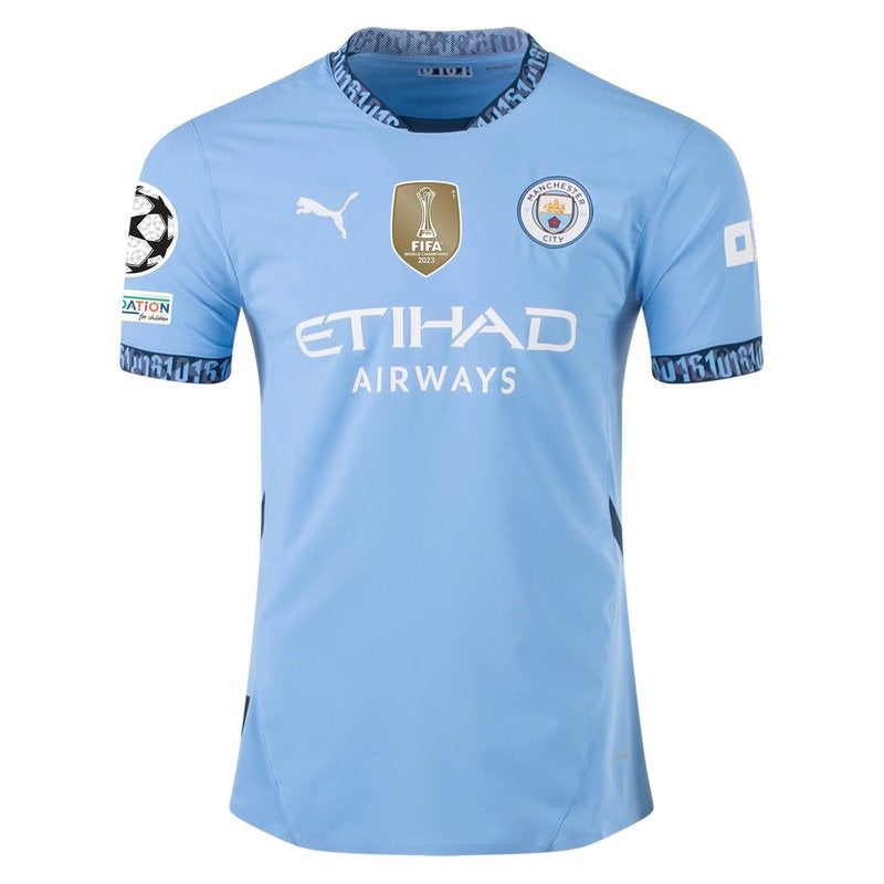 Camisa Manchester City - Liga dos Campeões - 24/25 I Home - Versão Jogador