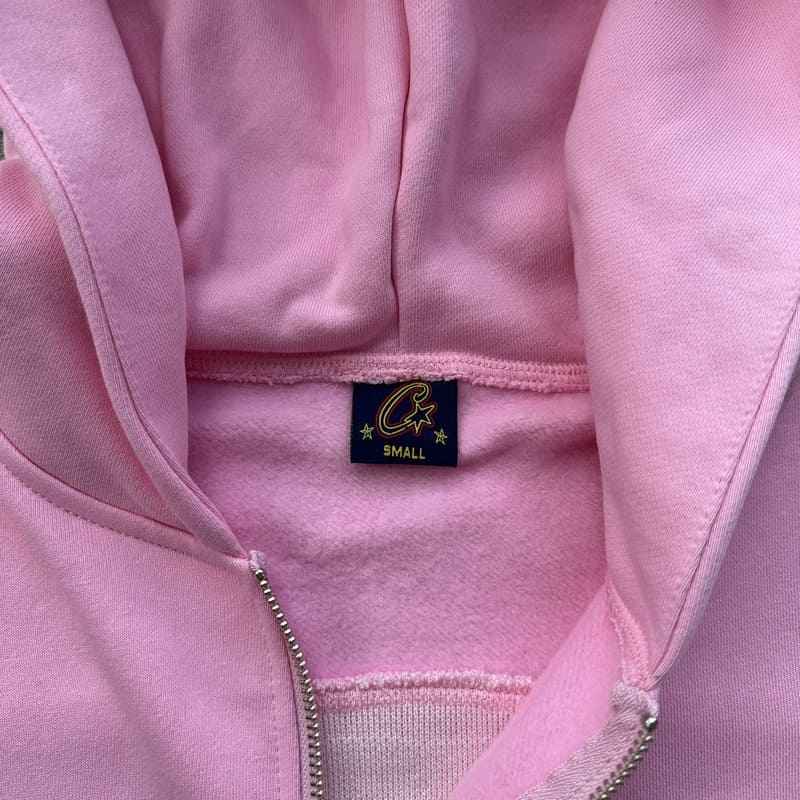 Jaqueta Corteiz Hybrid Knit Alcatraz Rosa