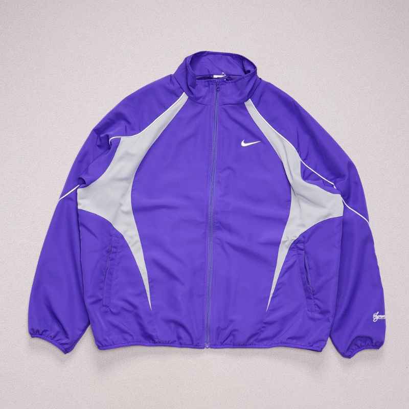 Conjunto Supreme x Nike Track Roxo