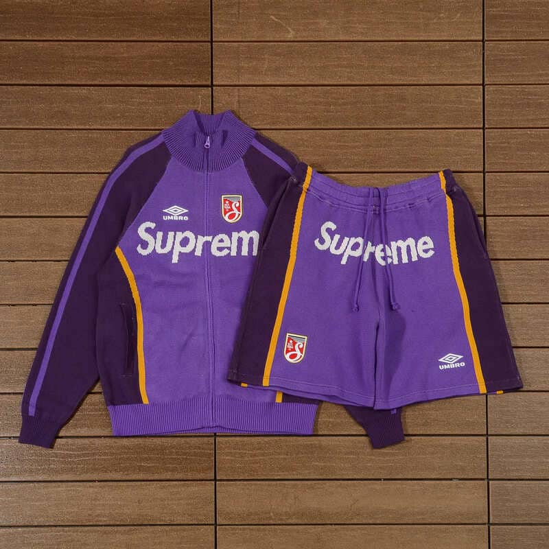 Conjunto Supreme x Umbro Zip Up Purple