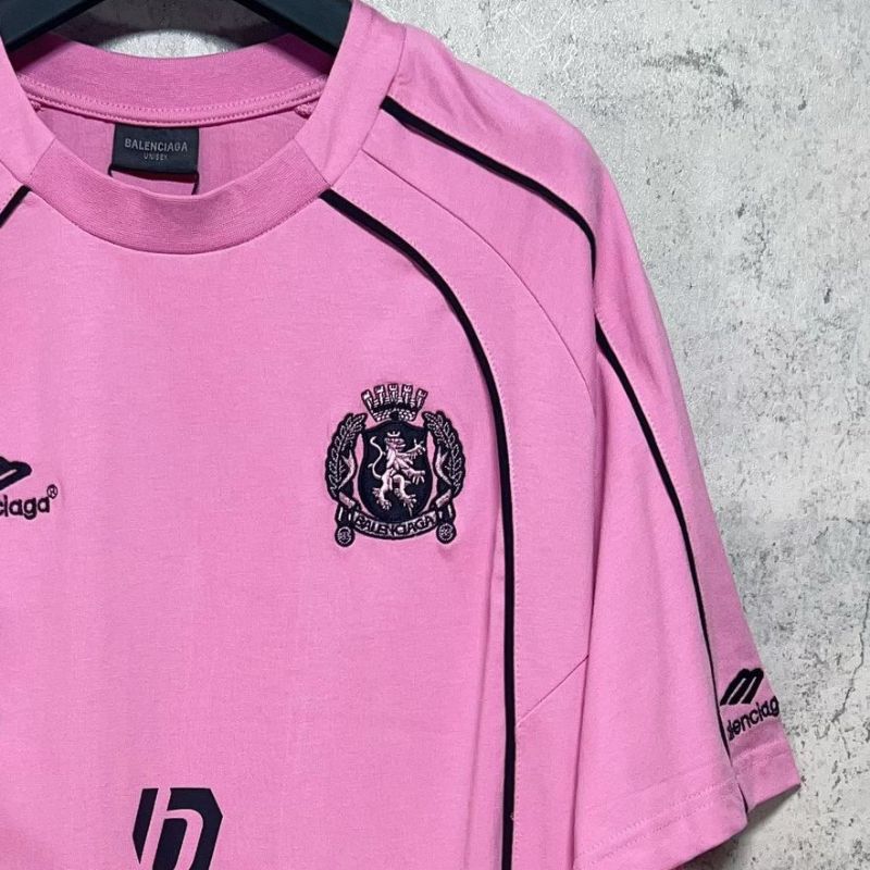 Camiseta Balenciaga Shanghai #10 Soccer Jersey Oversized Pink