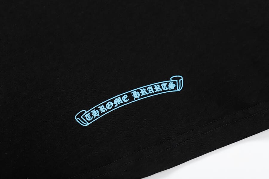 Camiseta Chrome Hearts Triple Cross Logo Preta