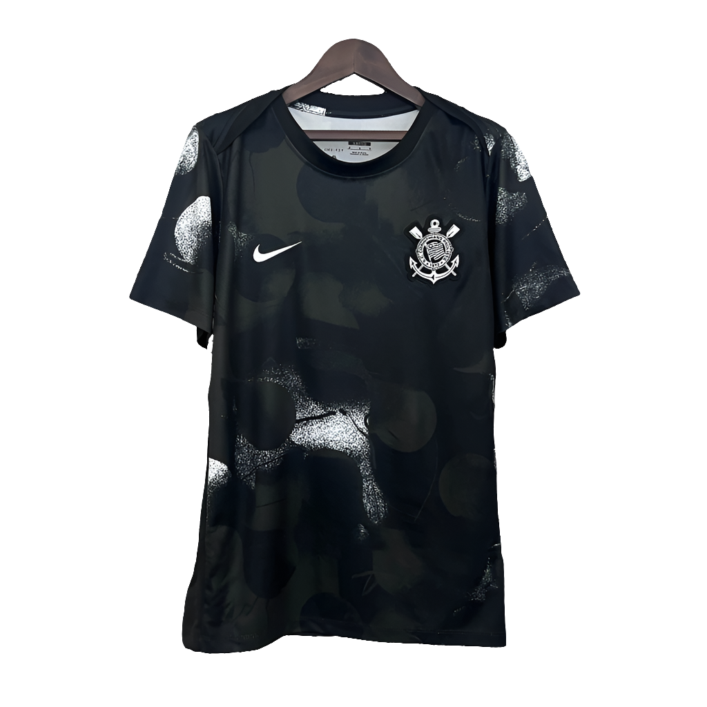 Camisa Corinthians 25/26 Treino - Preto - Versão Torcedor