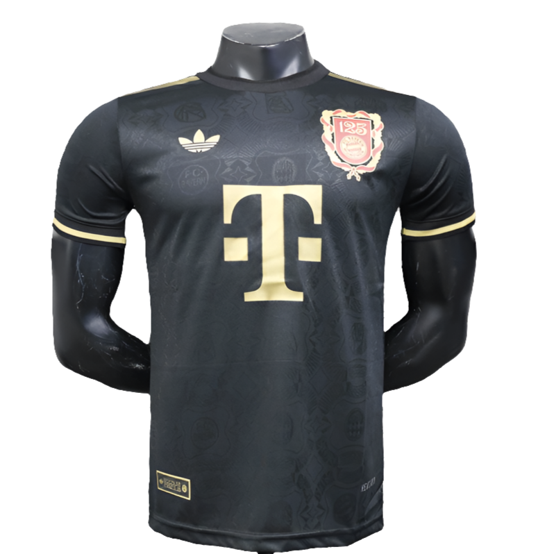 Camisa Bayern de Munique 25/26 Edição 125º Aniversário - Preto - Versão Jogador