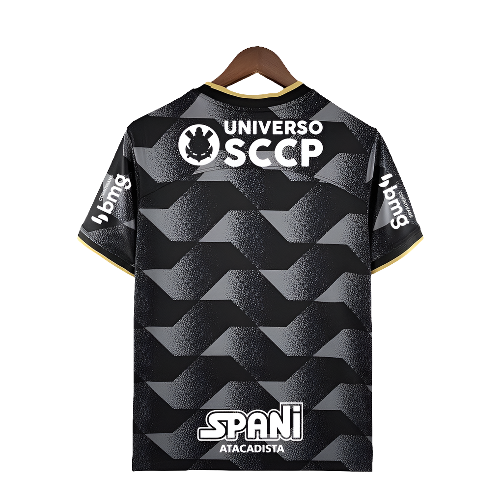 Camisa Corinthians 22/23 II Away - Todos os Patrocínios - Versão Torcedor
