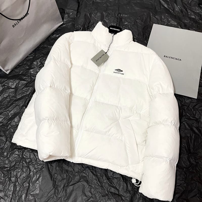 Jaqueta Puffer Balenciaga 3B Sports Icon Branco
