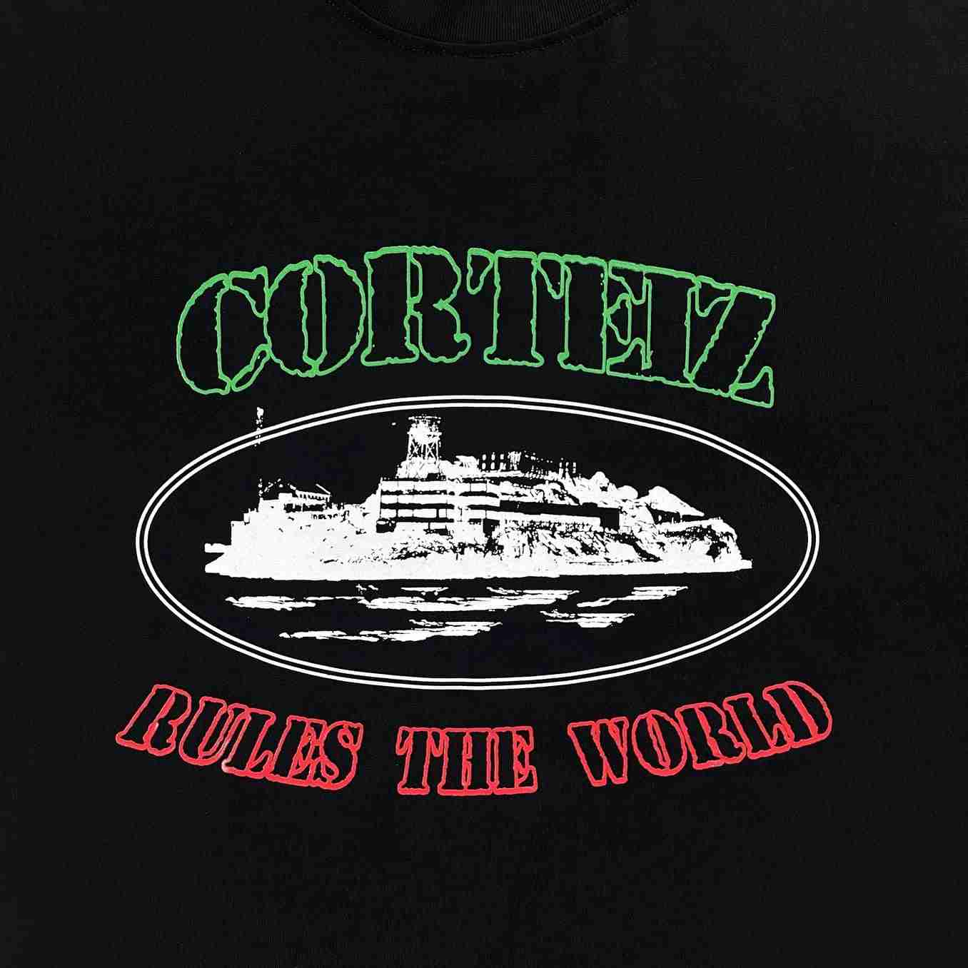 Camiseta Corteiz Og Alcatraz Itália Preta